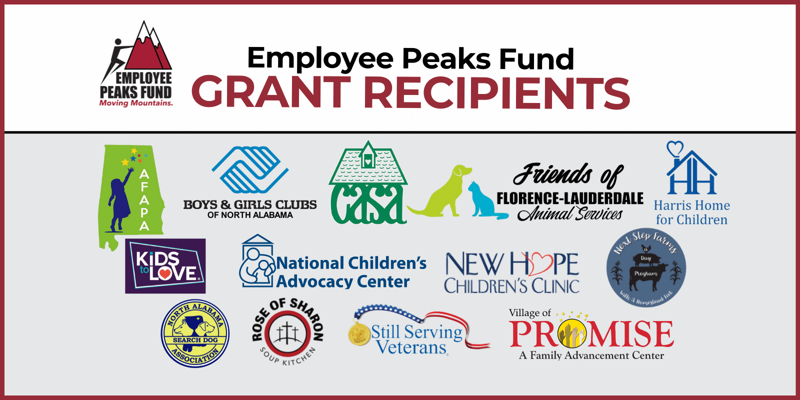 Employee Peaks Fund Grant Recipients 2021