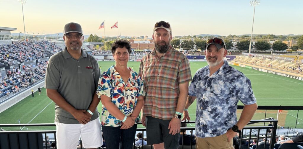 Team Members at Soccer Game